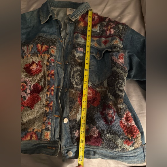 Together Denim Jacket with Floral Patterns - Picture 3 of 3